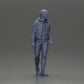 Diorama modélisme photo de produit 7 : Figurine de diorama : Homme barbu en vêtements d'hiver, marchant - Miniature de diorama (Ref Nr. A129)