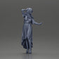Diorama modélisme photo de produit 7 : Figurine miniature : Femme en longue robe de mariée avec des talons hauts, posant élégamment (Ref Nr. A109)