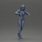Diorama modélisme photo de produit 7 : Figurine féminine de diorama en mini-jupe et shorts, debout au bord des escaliers (Ref Nr. A73)
