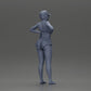 Diorama Modélisme Photo Produit 8 : Figurine Diorama : Figurine miniature debout en tenue d'été avec casquette, shorts, pieds nus sur la plage (Ref Nr. A108)