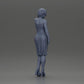 Diorama modélisme photo produit 8 : Figurine diorama féminine en mini-robe, cheveux courts, main au cou, collier (Ref Nr. A99)