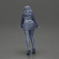 Diorama modélisme photo produit 8 : Miniature diorama : Femme en chemise longue, pose dynamique en avant sur la pointe des pieds (Ref Nr. A121)