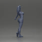 Diorama modélisme photo produit 8 : Figurine diorama : femme dynamique en tenue de sport rouge, pose debout, baskets (Ref Nr. A124)