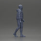 Diorama modélisme photo de produit 8 : Figurine de diorama : Homme barbu en vêtements d'hiver, marchant - Miniature de diorama (Ref Nr. A129)