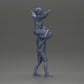 Diorama modélisme photo produit 8 : Figurine miniature : Homme en short portant sa petite amie sur ses épaules, couple posant (Ref Nr. A76)