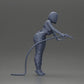 Diorama modélisme photo produit 8 : Figurine diorama : Mécanicienne avec pistolet de carburant en salopette rouge - figurine diorama debout (Ref Nr. A136)