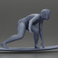 Diorama modélisme photo produit 8 : Miniature diorama : Surfeuse à genoux en bikini sur planche de surf, seule (Ref Nr. A119)