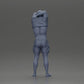 Diorama modélisme photo de produit 9 : Miniature debout : homme musclé en short mettant un T-shirt sur sa tête (Ref Nr. A90)
