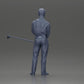 Diorama modélisme photo produit 9 : Figurine de diorama : Golfeur miniature debout avec casquette, gant et club de golf - Figurine de diorama (Réf n° A143)