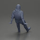 Diorama modélisme photo produit 9 : Figurine miniature assise, homme en vêtements historiques avec chapeau et bretelles (Ref Nr. A84)