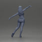 Diorama modélisme photo produit 9 : Figurine diorama : femme dynamique en tenue de sport rouge, pose debout, baskets (Ref Nr. A124)