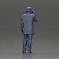 Diorama modélisme photo produit 9 : Figurine de diorama - homme turc en manteau avec col roulé, en train de téléphoner (Ref Nr. A78)