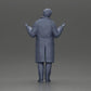 Diorama Modélisme Photo de produit 9 : Figurine de diorama : Détective de police en manteau, debout avec les mains ouvertes (Ref Nr. A63)