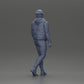 Diorama modélisme photo produit 9 : Figurine diorama : Homme barbu en vêtements d'hiver, marchant - Miniature diorama (Ref Nr. A129)