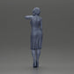 Diorama modélisme photo produit 9 : Figurine diorama féminine en mini-robe, cheveux courts, main au cou, collier (Ref Nr. A99)
