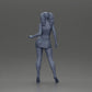 Diorama Modélisme Photo de produit 9 : Figurine de diorama : Figurine miniature féminine debout dans une robe courte avec des tresses et des sandales (Ref Nr. A123)