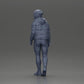 Diorama Modélisme Photo Produit 10 : Figurine de Diorama : Homme Barbu en Vêtements d'Hiver, Marchant - Miniature de Diorama (Ref Nr. A129)
