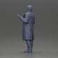 Diorama modélisme photo produit 10 : figurine diorama miniature : détective de police en manteau, debout avec les mains ouvertes (Ref Nr. A63)