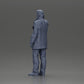 Diorama modélisme photo produit 10 : Figurine diorama - homme turc en manteau avec col roulé, en train de téléphoner (Ref Nr. A78)
