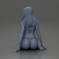Diorama modélisme photo produit 10 : Figurine miniature femme en bikini, assise sur une base plate - Diorama de plage (Ref Nr. A83)
