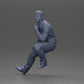 Diorama modélisme photo produit 11 : Figurine de diorama : Homme turc avec cravate et pull, à genoux (Ref Nr. A72)
