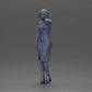 Diorama modélisme photo produit 11 : Figurine diorama féminine en mini-robe, cheveux courts, main sur le cou, collier (Ref Nr. A99)