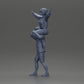 Diorama modélisme photo produit 11 : Figurine miniature : Homme en short portant sa petite amie sur ses épaules, couple en pose (Ref Nr. A76)