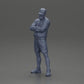 Diorama modélisme photo produit 11 : Figurine : homme avec les bras croisés, casquette, veste, shorts, chaussures de sport (Ref Nr. A125)