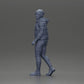 Diorama modélisme photo produit 11 : Figurine diorama : Homme barbu en vêtements d'hiver, marchant - Miniature diorama (Ref Nr. A129)