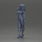 Diorama modélisme photo produit 11 : Figurine miniature : Femme debout avec des cheveux bouclés en tenue verte, en pose (Ref Nr. A130)