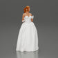 Diorama modélisme photo produit 10 : Figurine diorama : Miniature mariée en robe blanche longue avec bouquet de fleurs (Ref Nr. A132)