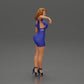 Diorama modélisme photo produit 2 : Figurine diorama : Miniature diorama - Figurine en robe bleue et talons hauts dans une pose élégante (Ref Nr. A127)