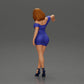 Diorama modélisme photo produit 4 : Figurine de diorama : Miniature de diorama - Figurine en robe bleue et talons hauts dans une pose élégante (Ref Nr. A127)