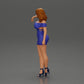 Diorama modélisme photo produit 5 : Figurine de diorama : Miniature de diorama - Figurine en robe bleue et talons hauts dans une pose élégante (Ref Nr. A127)