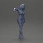 Diorama modélisme photo de produit 7 : Figurine de diorama : Miniature de diorama - Figurine en robe bleue et talons hauts dans une pose élégante (Ref Nr. A127)
