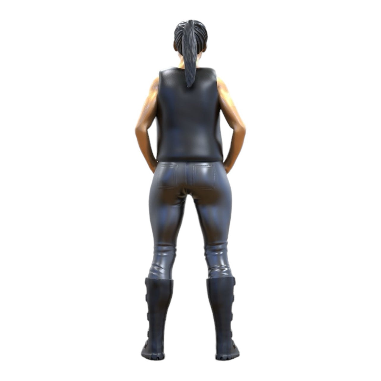 Figurine miniature : motarde/membre de gang avec gilet (n° 284)