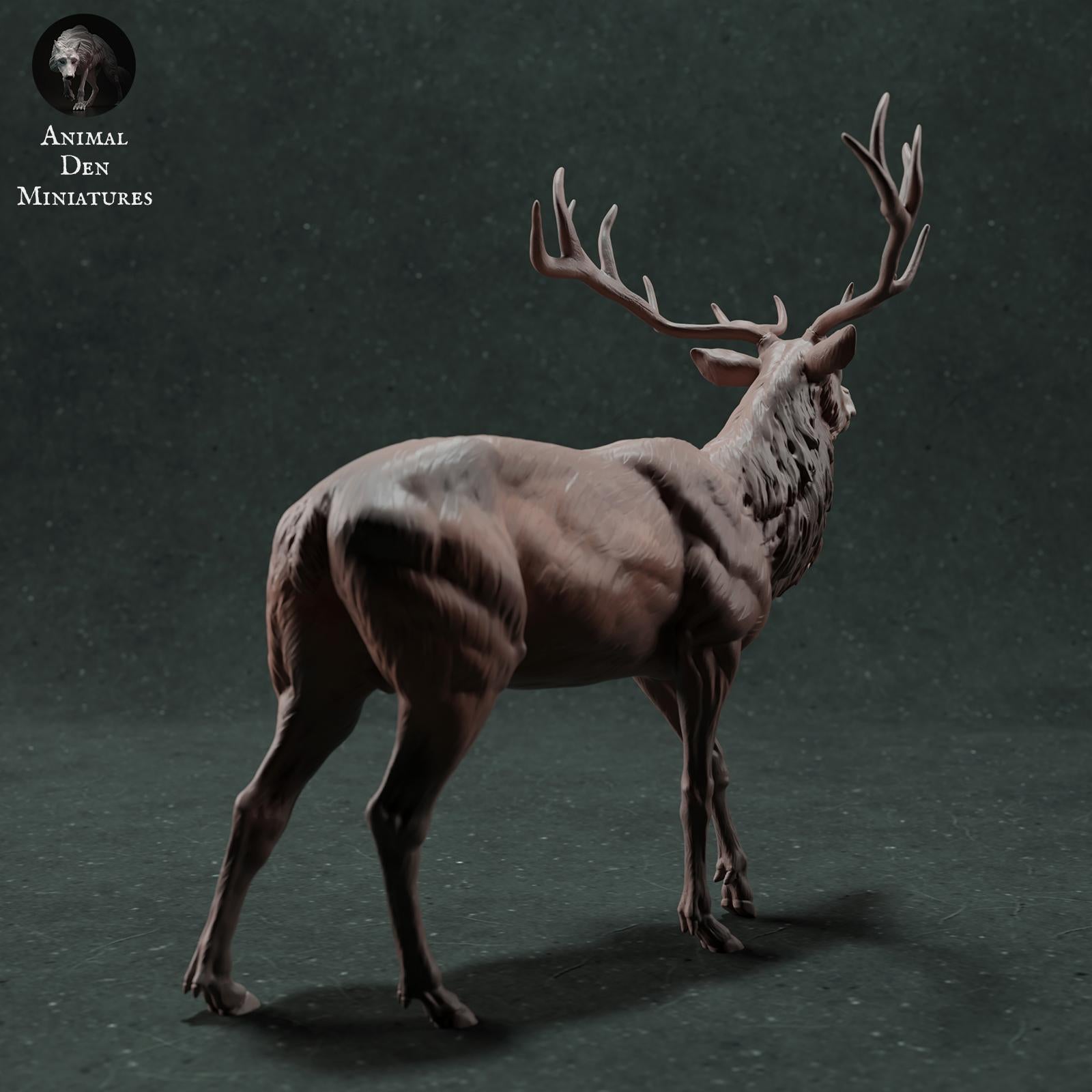 Photo de produit Figurine d'animal Diorama, Modélisme : 0 : Figurine de faune : Cerf élaphe – Cerf mâle (Réf 01_01_72)