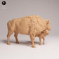 Photo de produit Figurine animale diorama, modélisme : 0 : Figurine de faune : Bison américain – Vache et veau (Ref 25_09_10)