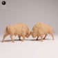 Photo de produit Figurine d'animal Diorama, Modélisme : 0 : Figurine de faune : bisons américains en train de se battre (Ref 25_09_09)