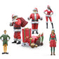 Photo du produit 0 : Ensemble de Noël, 5 figurines et 12 cadeaux, Père Noël et lutins : Thème Noël