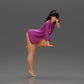 Diorama Modélisme Photo Produit 0 : Miniature de diorama : Figurine féminine en chemise longue et bikini, appuyée sur la table (Ref Nr. A52)