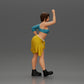 Diorama modélisme photo produit 2 : figurine miniature : fille en top et shorts, chemise nouée autour des hanches, bras levé (Ref Nr. A56)