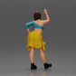Diorama modélisme photo de produit 3 : Figurine miniature : Fille en top et shorts, chemise nouée autour des hanches, bras levé (Ref Nr. A56)