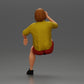 Diorama modélisme photo produit 4 : Miniature : Femme jeune assise sur une chaise, jambe repliée, buvant dans une tasse (Ref Nr. A57)
