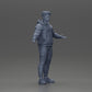 Diorama modélisme photo de produit 7 : Figurine miniature homme asiatique en sweat à capuche, bras levés sur les côtés (Ref Nr. A60)