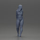 Diorama modélisme photo produit 8 : Figurine miniature féminine pour diorama, bikini et t-shirt à manches longues, mains derrière (Ref Nr. A53)