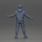 Diorama modélisme photo produit 9 : Figurine miniature homme asiatique en sweat à capuche, bras levés sur les côtés (Ref Nr. A60)