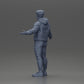 Diorama modélisme photo produit 10 : Figurine miniature homme asiatique en sweat à capuche, bras levés sur les côtés (Ref Nr. A60)