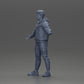 Diorama modélisme photo produit 11 : Figurine miniature homme asiatique en sweat à capuche, bras levés sur les côtés (Ref Nr. A60)