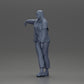 Diorama modélisme photo produit 11 : Figurine de femme avec foulard et veste, appuyée contre une voiture, bras tendu (Ref Nr. A59)